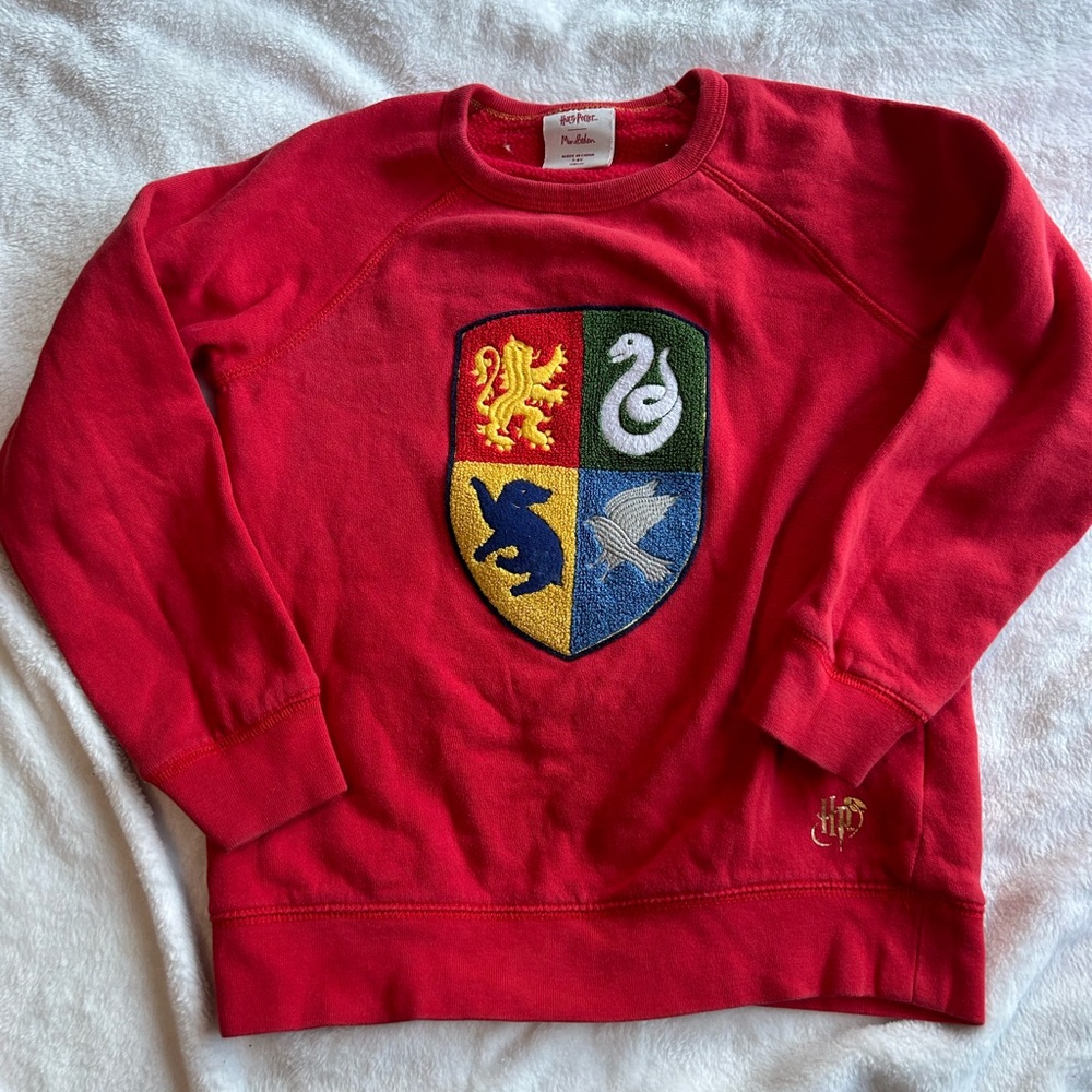 NEW MINI BODEN Harry Potter Hogwarts sweatshirt size 7-8Y